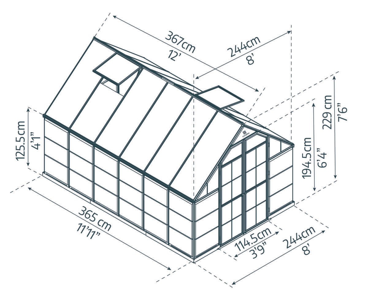 Palram - Canopia Balance drivhus 8,9 m²
