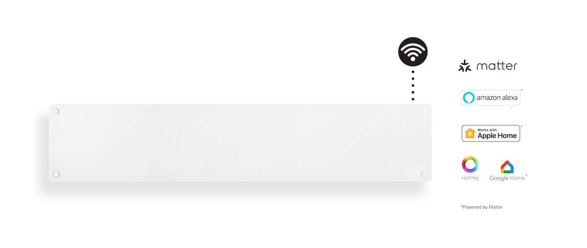 Mill Glass WiFi Gen 3 1000W panelovn