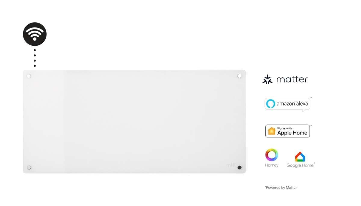 Mill Glass WiFi Gen 3 900W panelovn