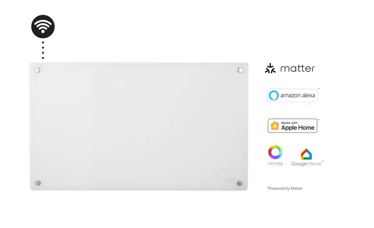 Mill Glass WiFi Gen 3 600W panelovn