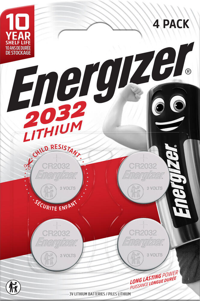 Energizer® CR2032 batterier 4pk