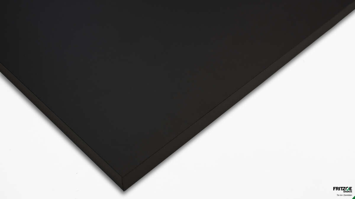 Hobbyplate melamin Level svart kantlist 4 sider 18X300X2400 mm