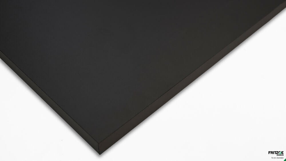 Hobbyplate melamin Level svart kantlist 4 sider