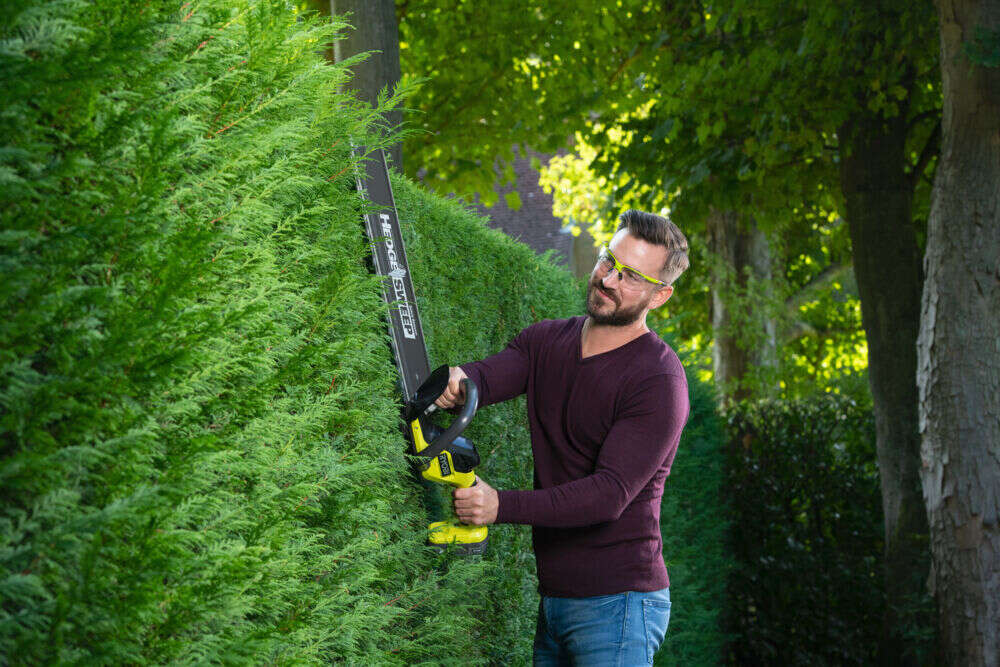 Ryobi ONE+ RY18LT18HTA-120 gresstrimmer/hekksaks m/batteri