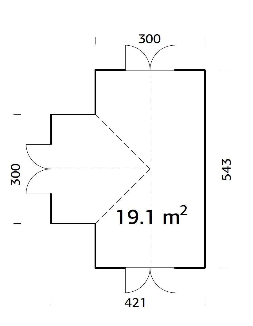 Palmako Emilia veksthus 19,1 m² gråmalt