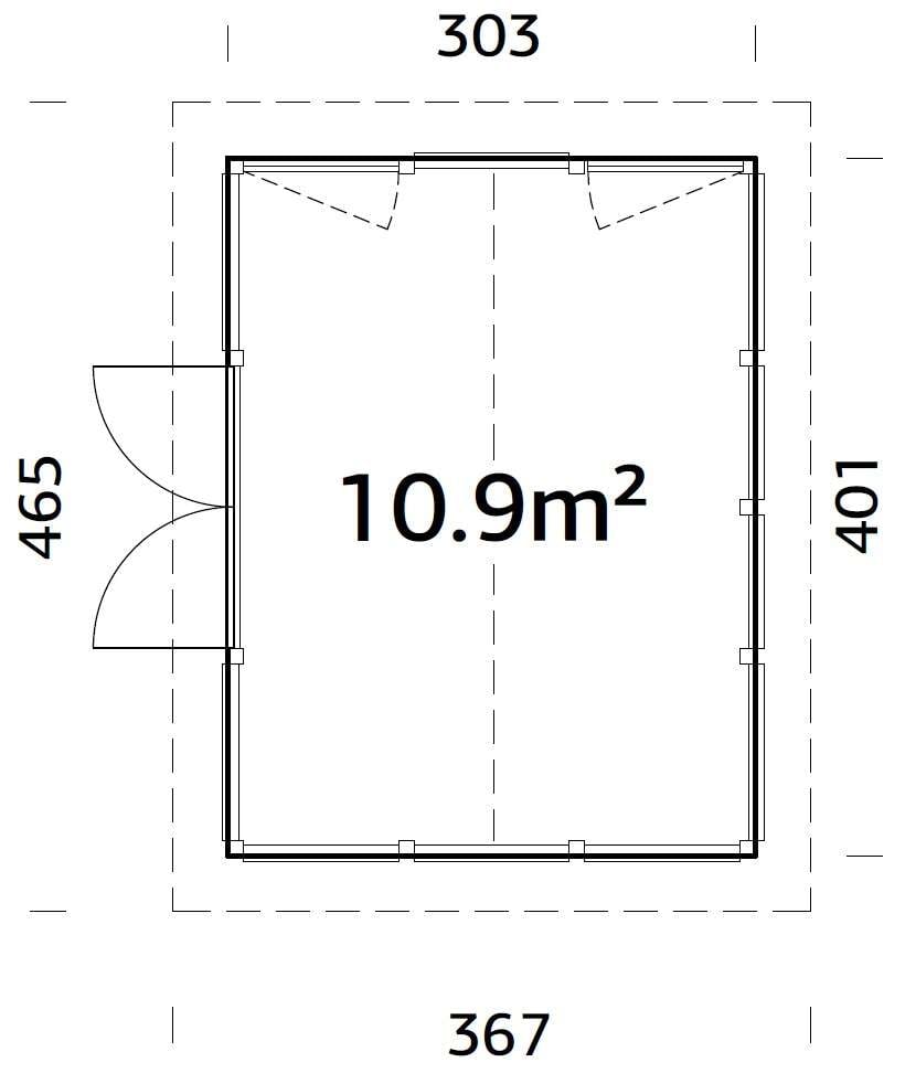 Palmako Isabella hagestue 10,9 m²