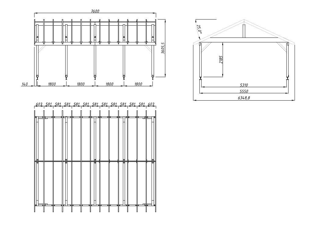 Palmako Robert carport 40,6 m²