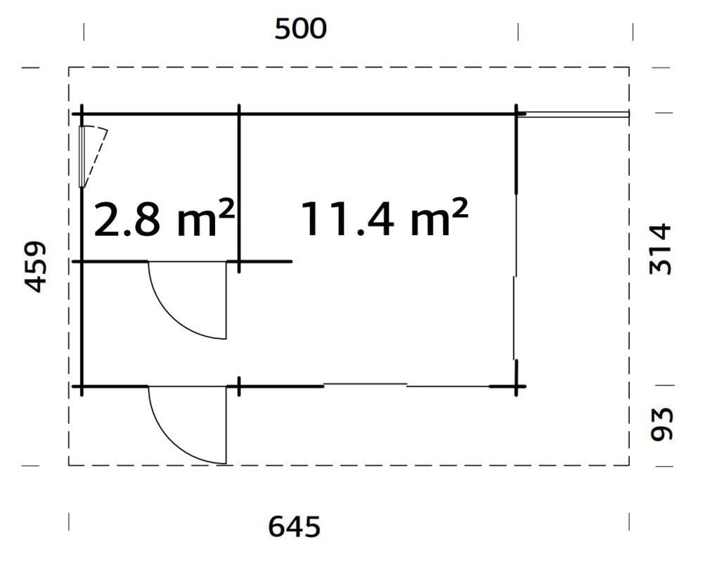 Palmako Cecilia gjestehytte 14,2 m²
