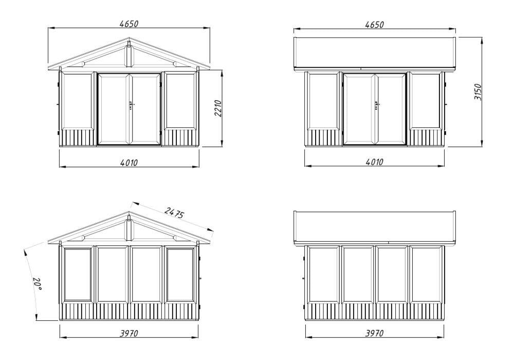 Palmako Isabella hagestue 14,7 m²