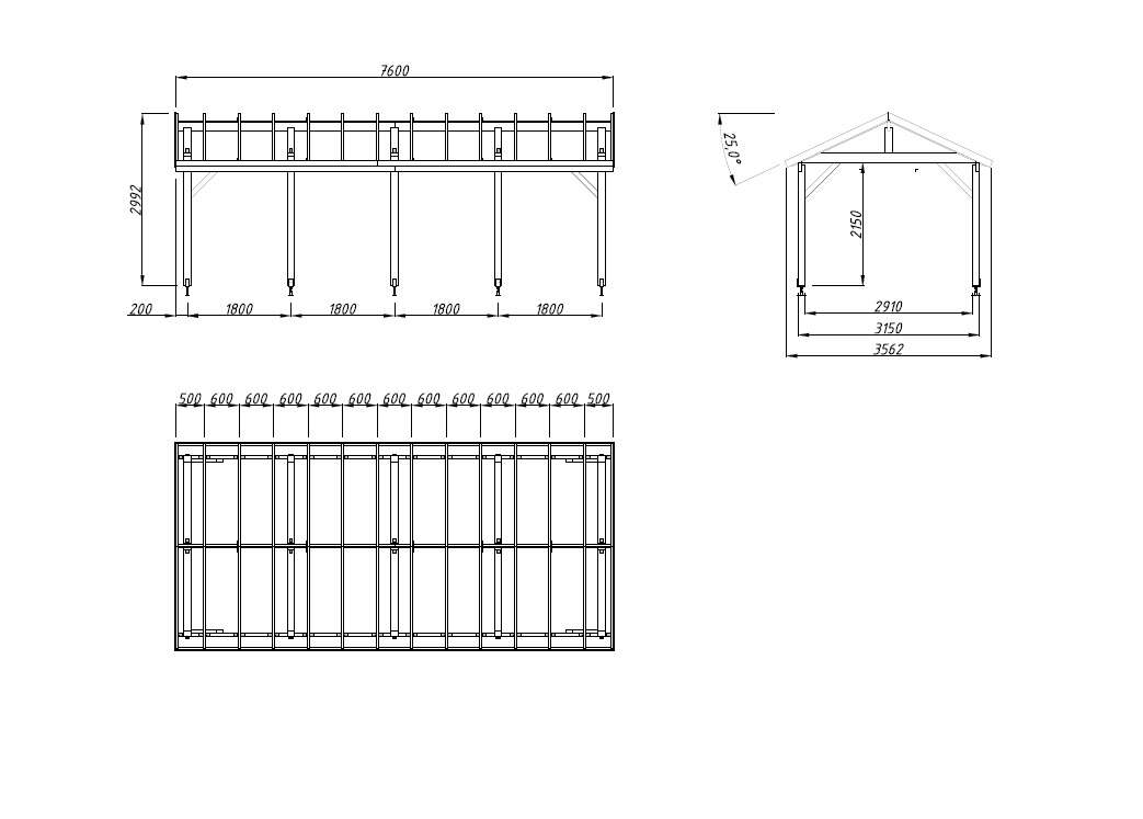 Palmako Robert carport 23,1 m²