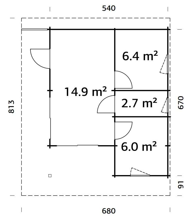 Palmako Cecilia gjestehytte 30,0 m²