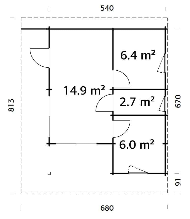 Palmako Cecilia gjestehytte 30,0 m²