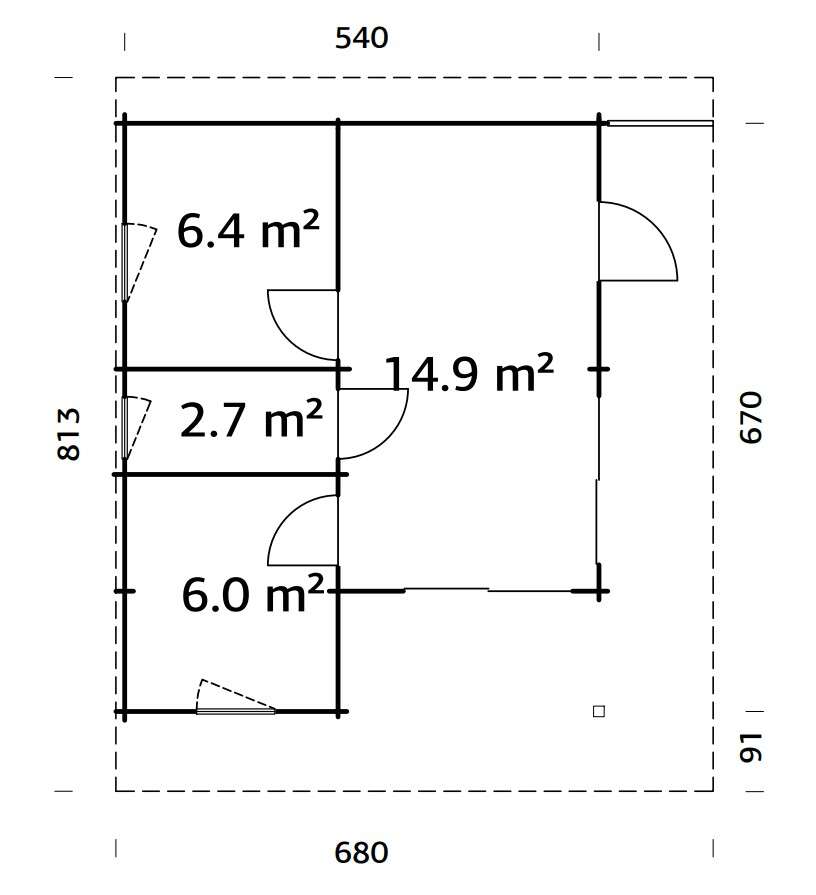 Palmako Cecilia gjestehytte 30,0 m²