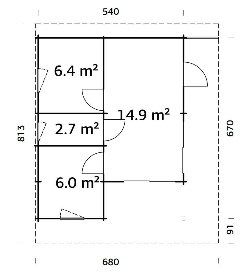 Palmako Cecilia gjestehytte 30,0 m²