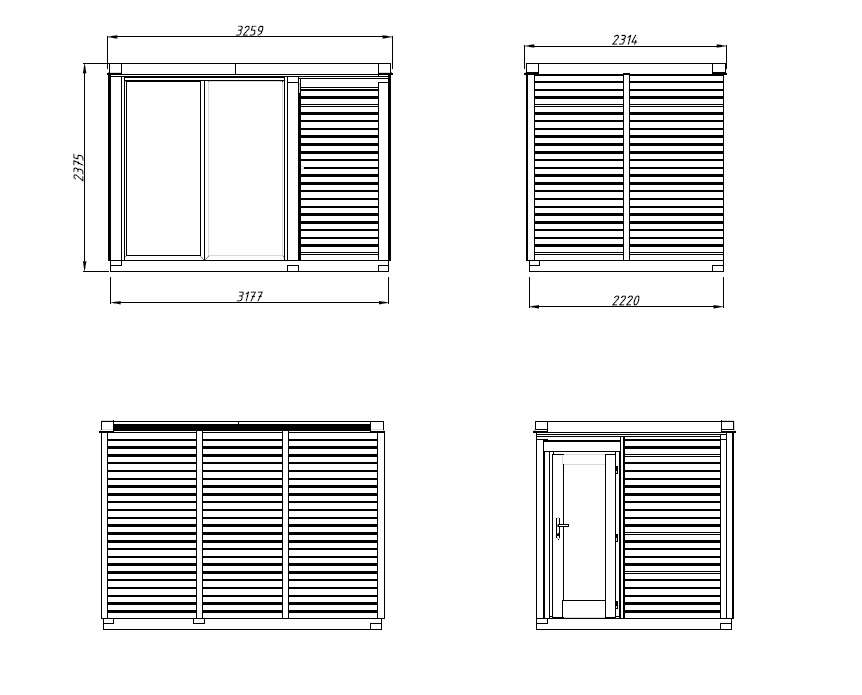 Palmako Sarah badstue 3,8+2,1 m²
