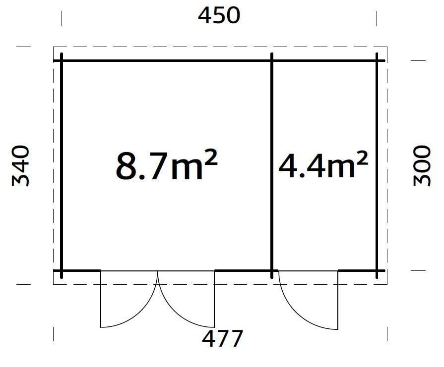 Palmako Ella gjestehytte 13,1 m²