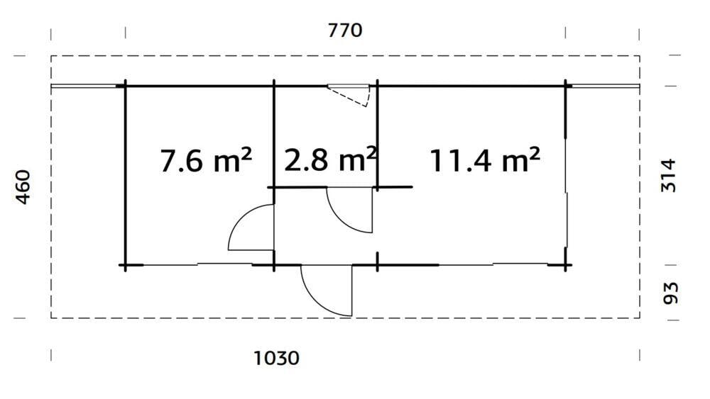 Palmako Cecilia gjestehytte 21,8 m²