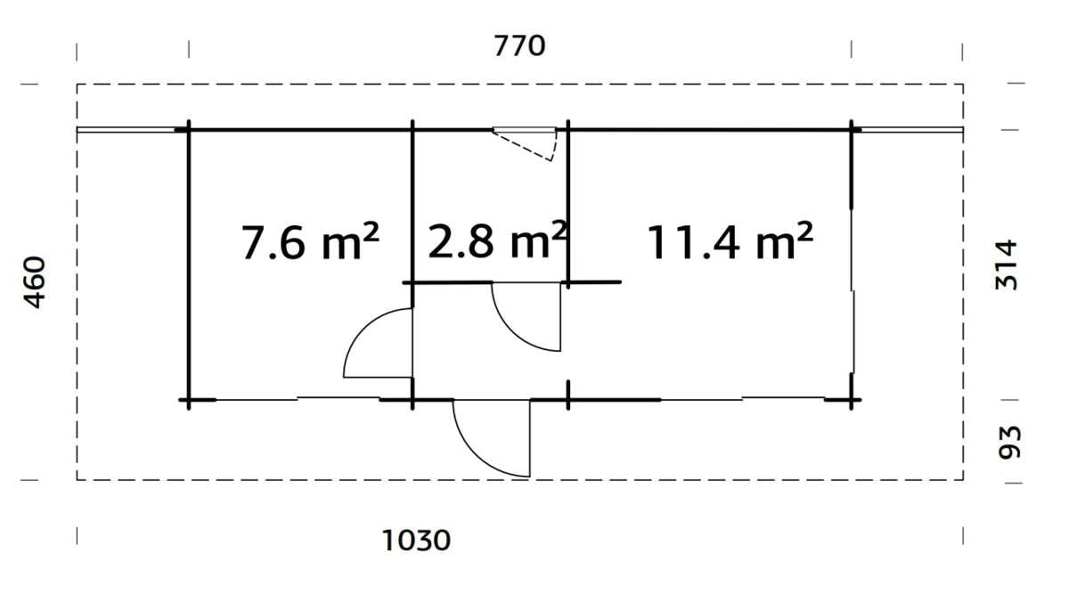 Palmako Cecilia gjestehytte 21,8 m²