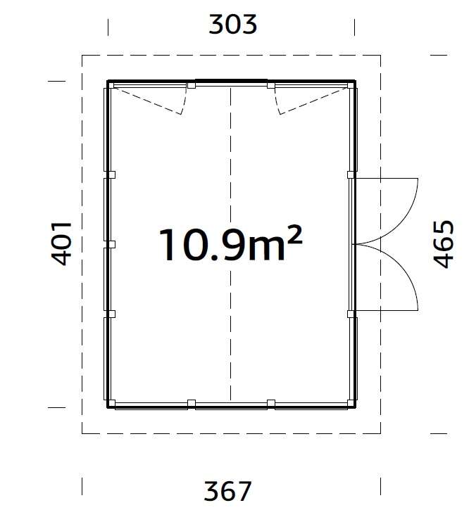 Palmako Isabella hagestue 10,9 m²