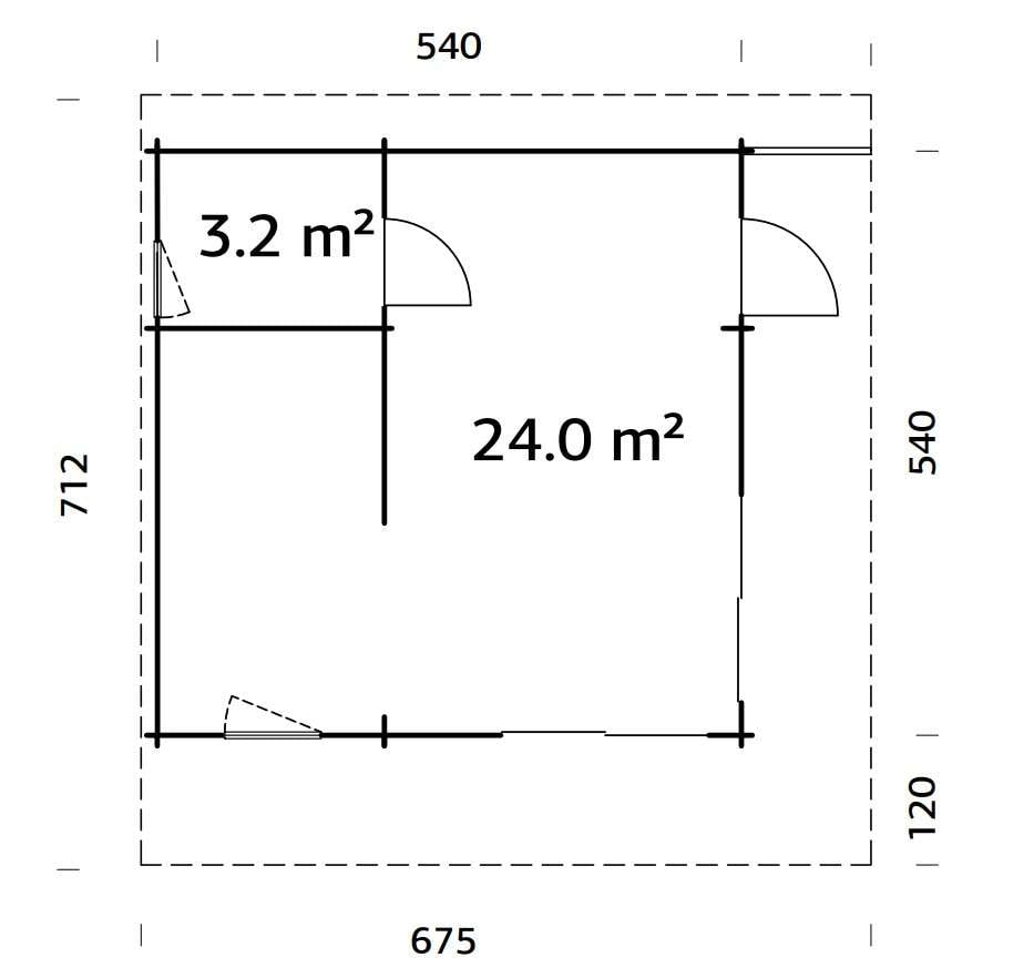 Palmako Cecilia gjestehytte 27,2 m²
