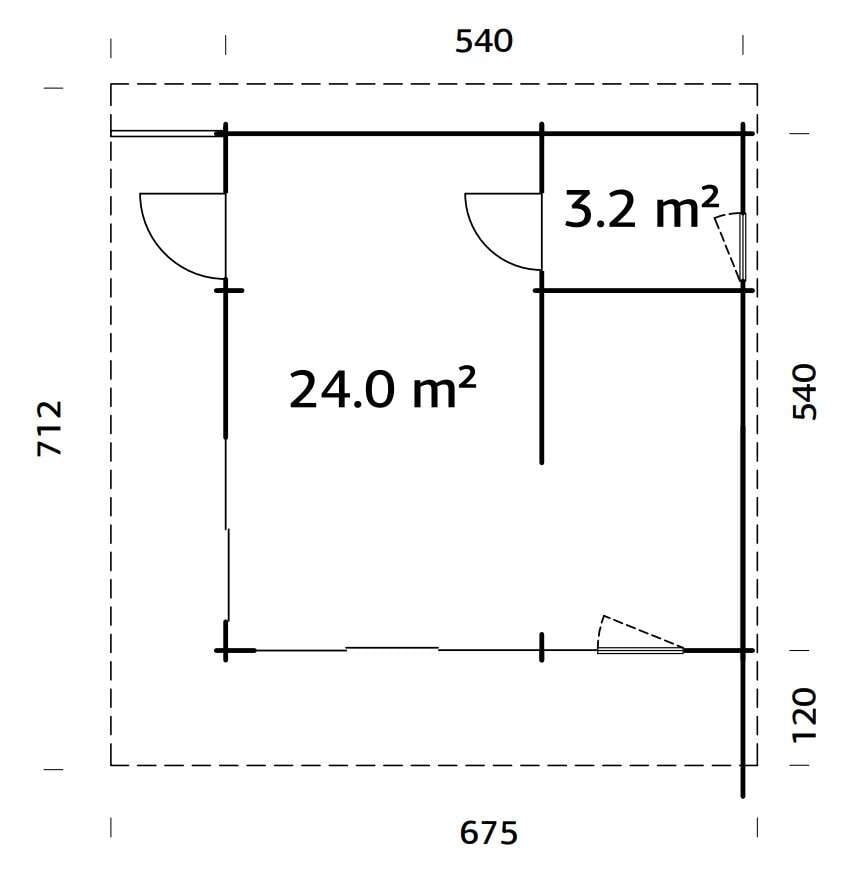 Palmako Cecilia gjestehytte 27,2 m²