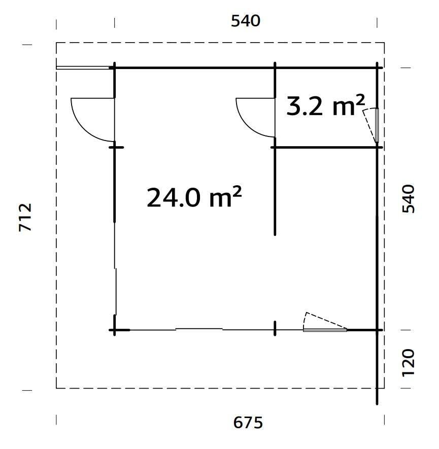 Palmako Cecilia gjestehytte 27,2 m²
