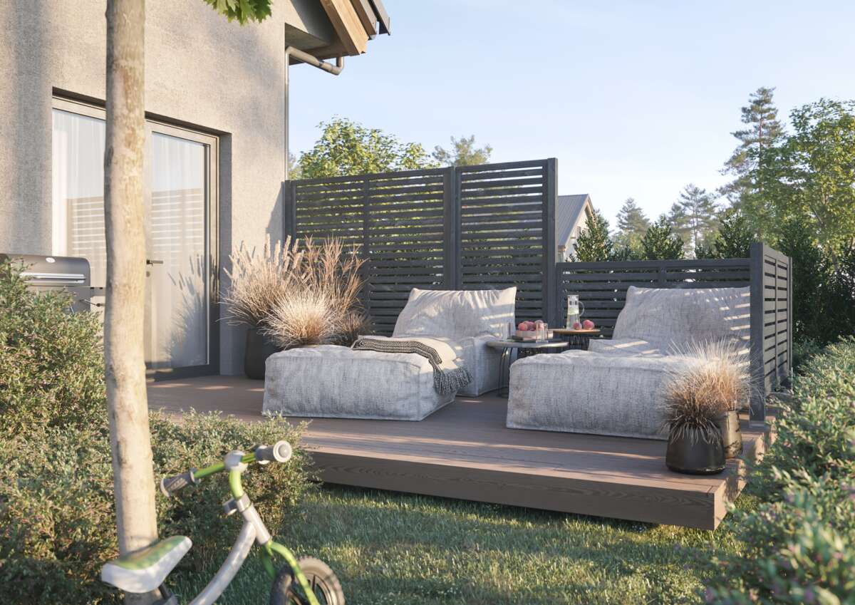 Palmako Nina levegg sortbeiset 90x180 cm