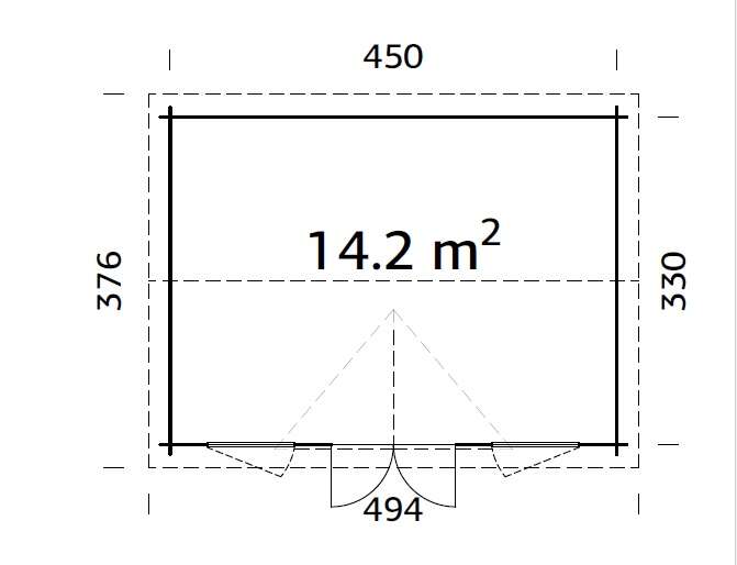 Palmako Claudia hagestue 14,2 m²