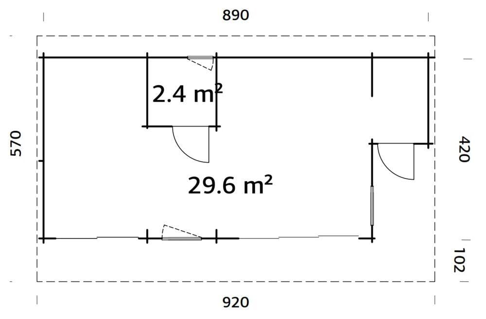 Palmako Cecilia gjestehytte 32,0 m²