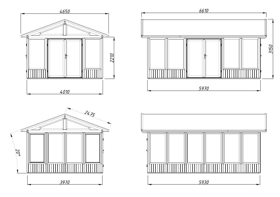 Palmako Isabella hagestue 22,2 m²