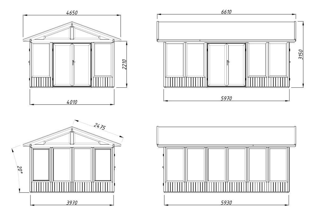 Palmako Isabella hagestue 22,2 m²