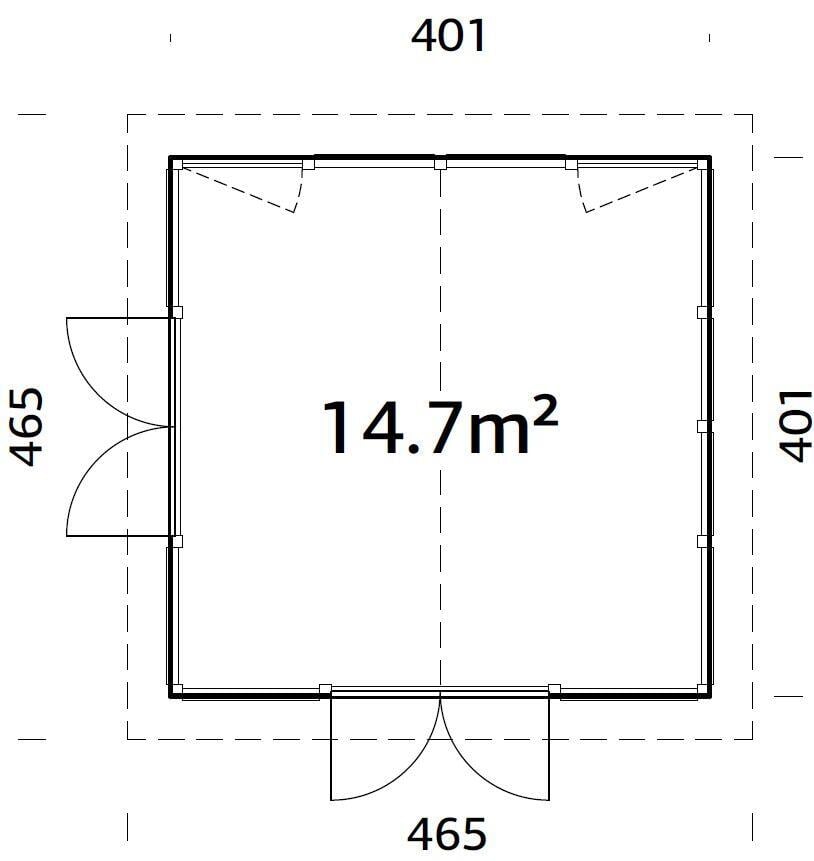 Palmako Isabella hagestue 14,7 m²