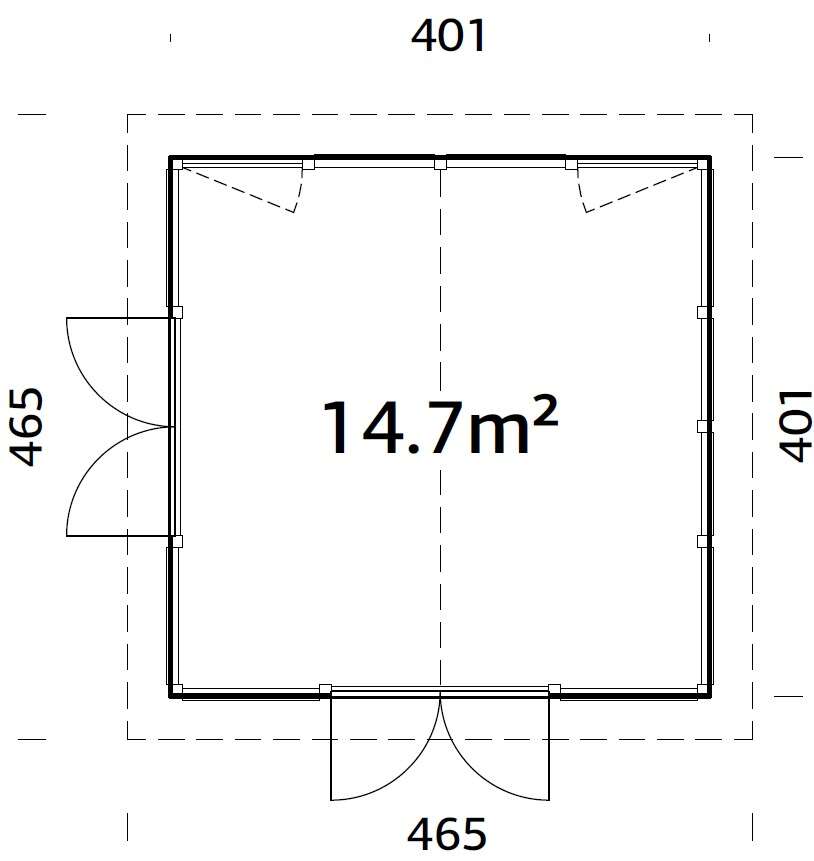 Palmako Isabella hagestue 14,7 m²
