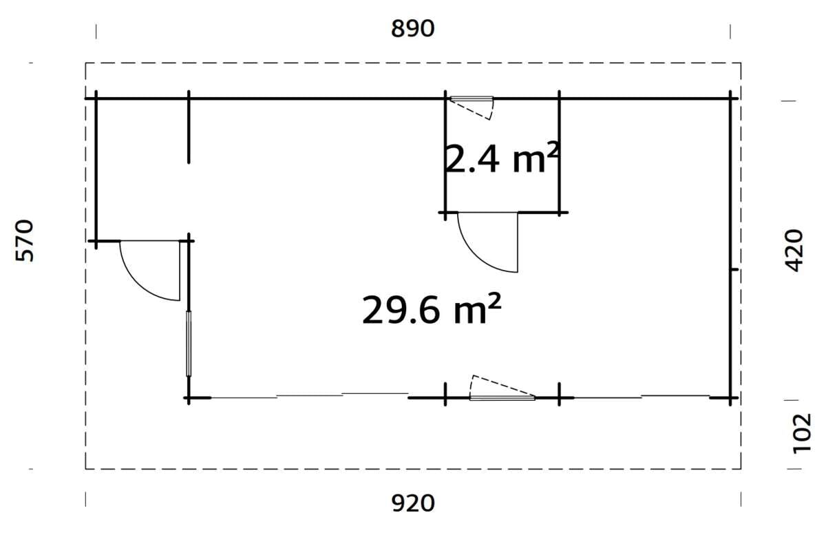 Palmako Cecilia gjestehytte 32,0 m²