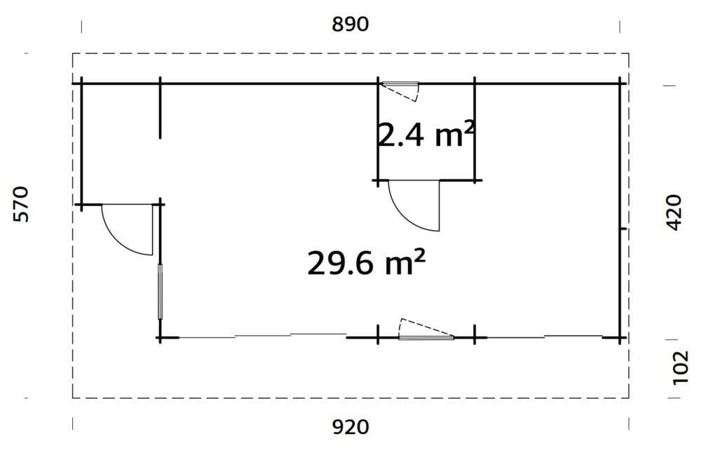 Palmako Cecilia gjestehytte 32,0 m²