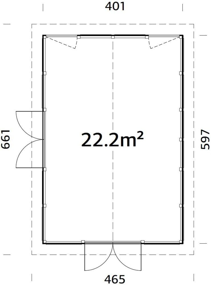 Palmako Isabella hagestue 22,2 m²