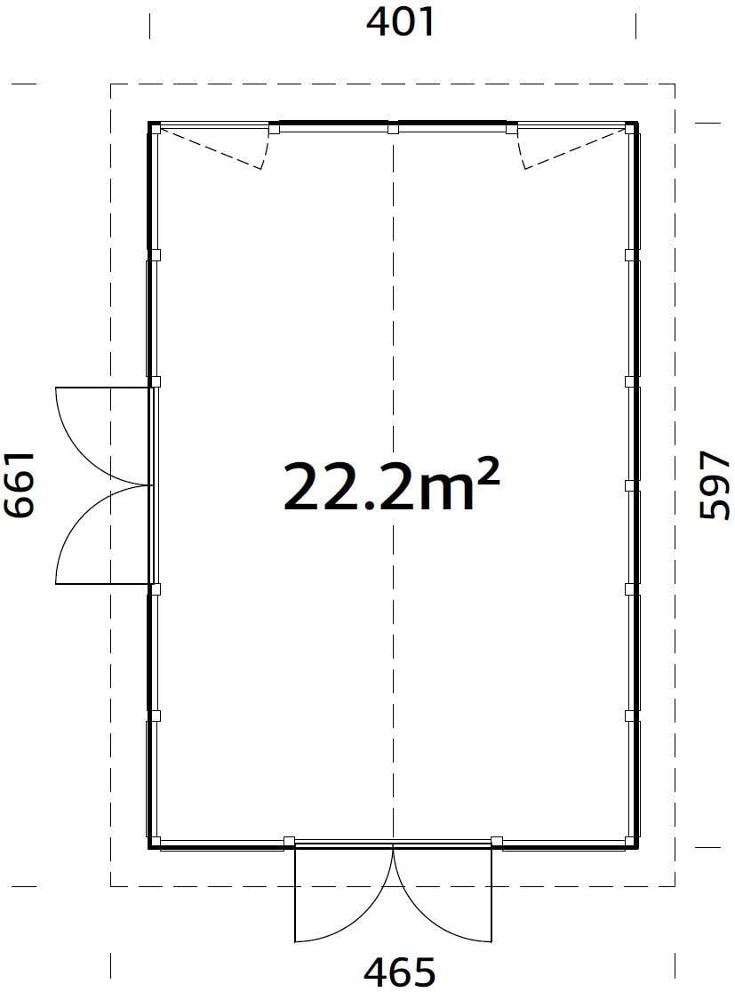 Palmako Isabella hagestue 22,2 m²