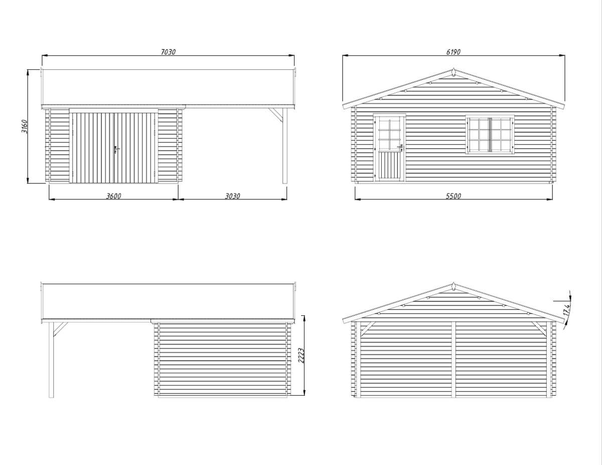 Palmako Roger maxi-bod 19,0+16,2 m²