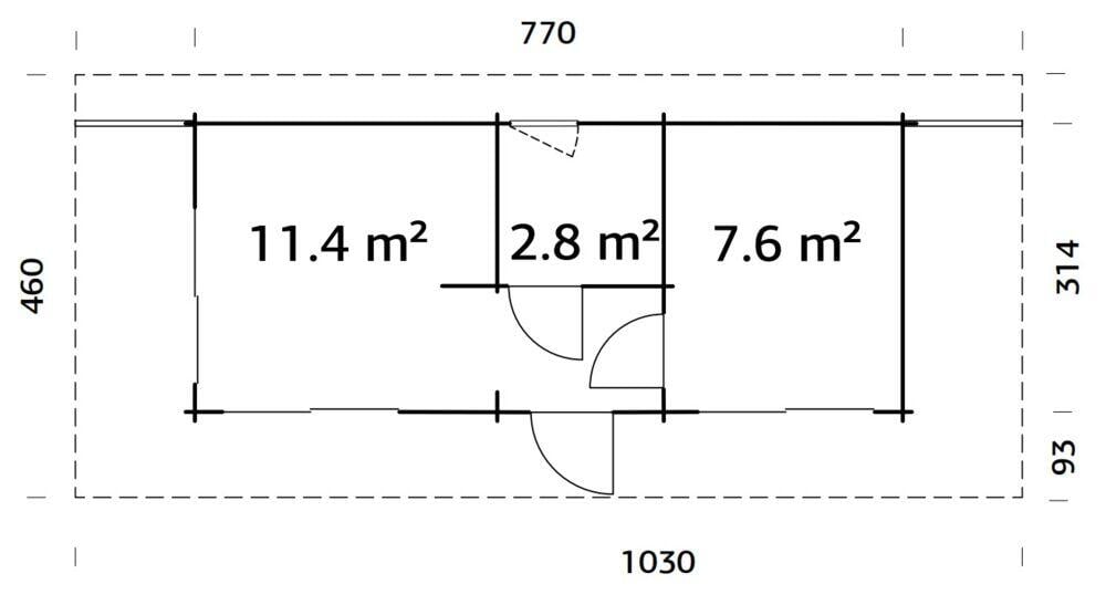 Palmako Cecilia gjestehytte 21,8 m²