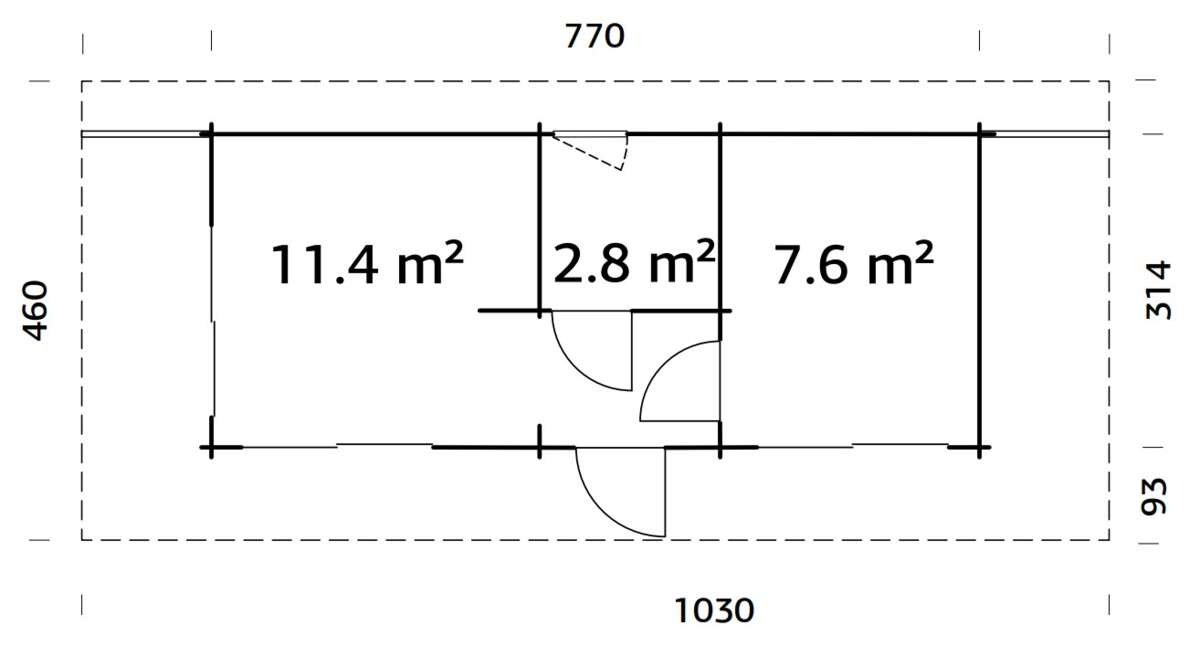 Palmako Cecilia gjestehytte 21,8 m²