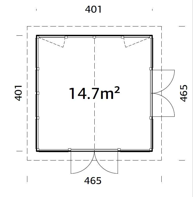 Palmako Isabella hagestue 14,7 m²