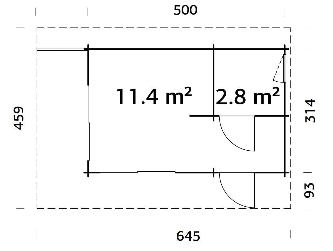 Palmako Cecilia gjestehytte 14,2 m²