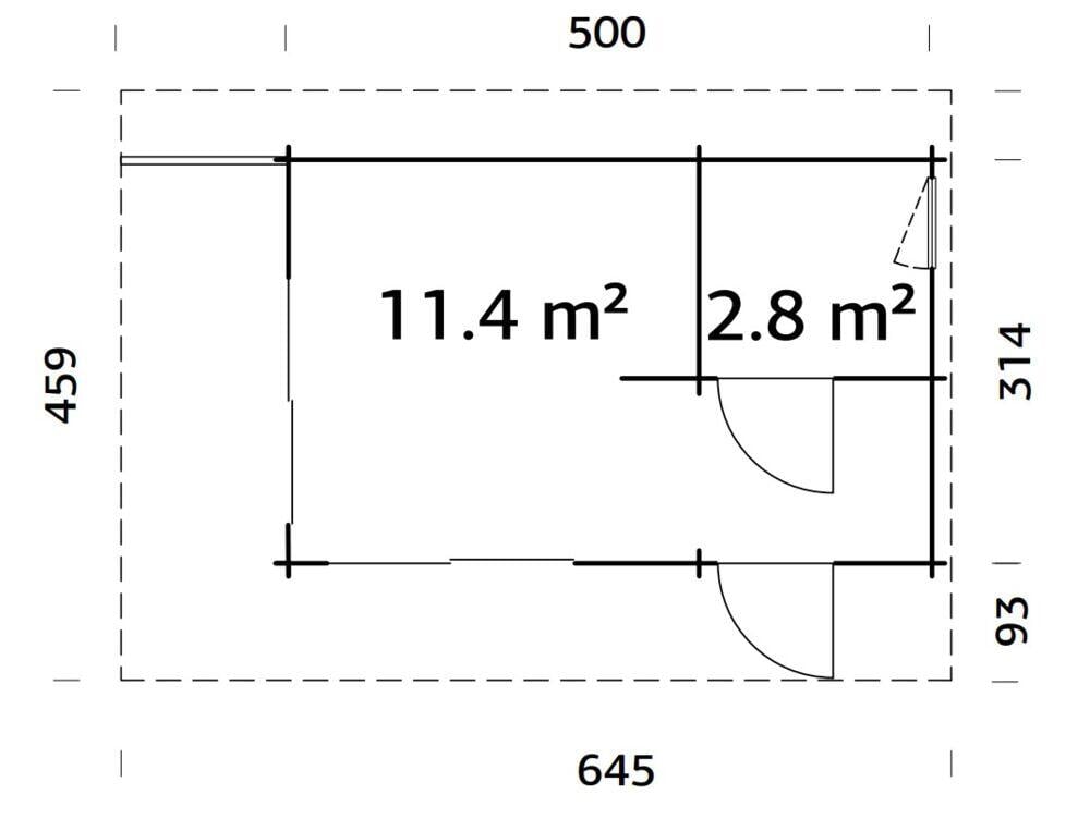 Palmako Cecilia gjestehytte 14,2 m²
