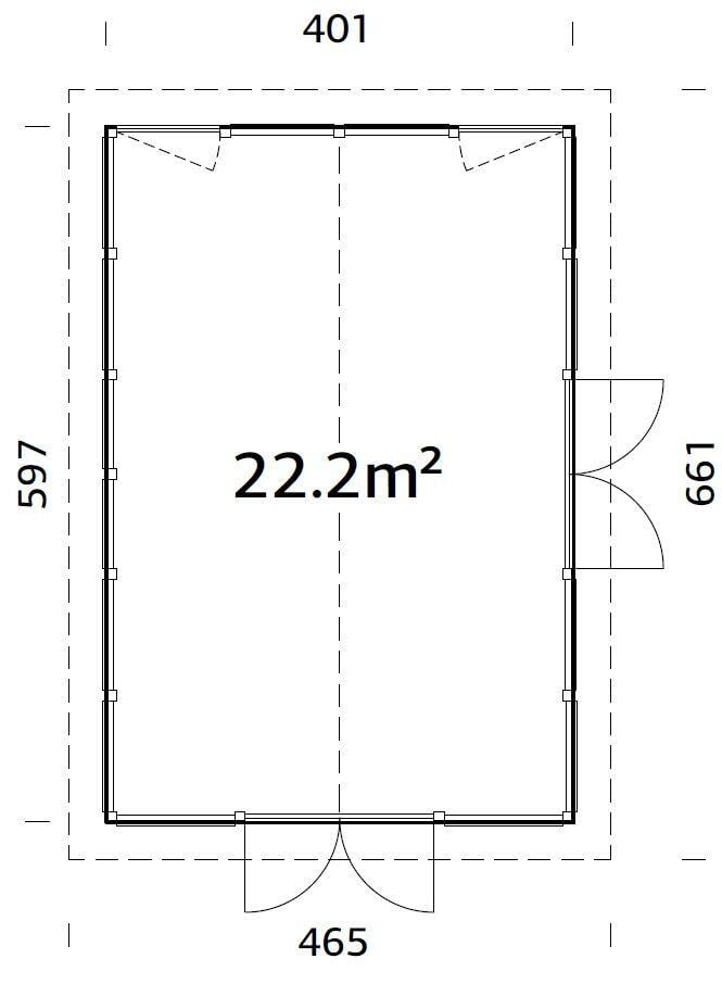 Palmako Isabella hagestue 22,2 m²