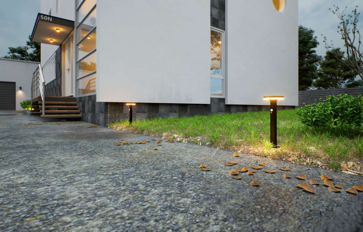 Solcelle Cambridge Bollard LED lysspyd