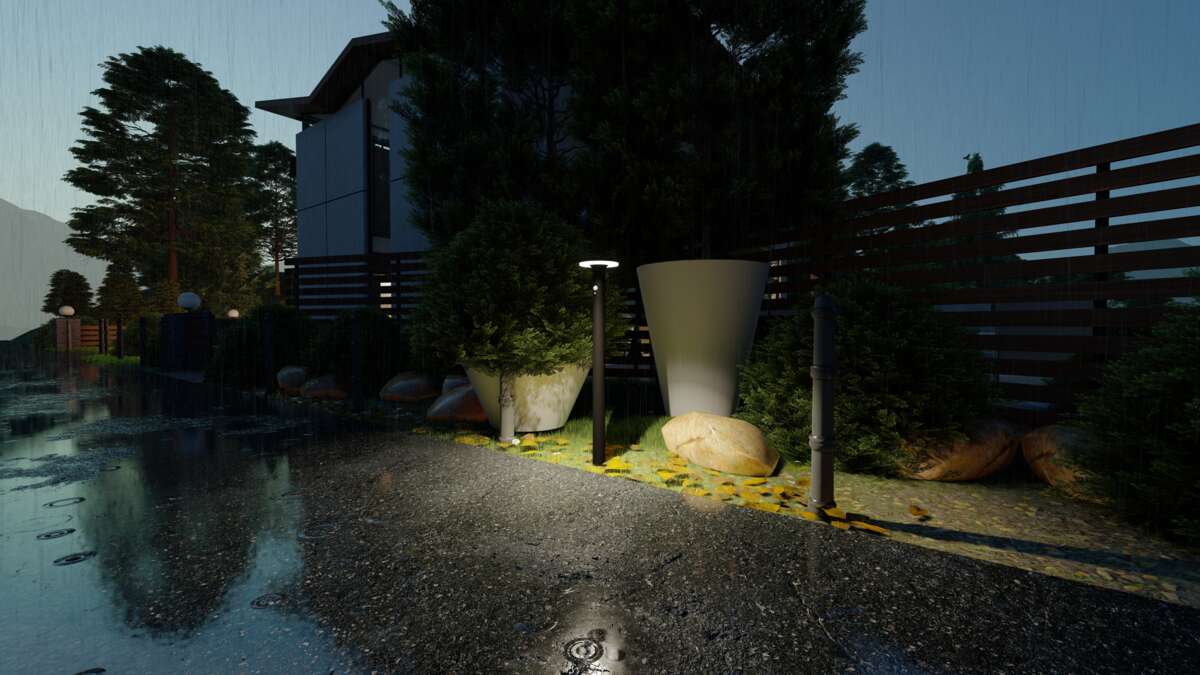 Solcelle Cambridge Bollard LED lysspyd