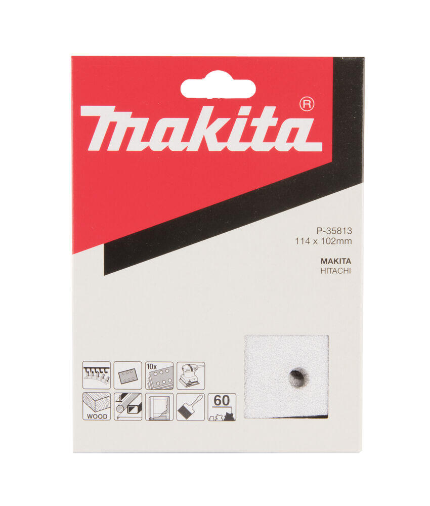 Makita K60 slipepapir 114x102 mm 10-pk
