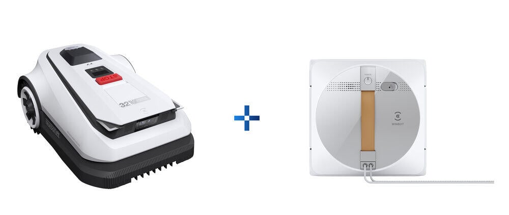 Ecovacs Goat A1-1600RTK robotklipper og Winbot W1 PRO robot vindusvasker