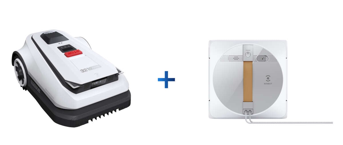 Ecovacs Goat A-1600 RTK robotklipper og Winbot W1 PRO robot vindusvasker