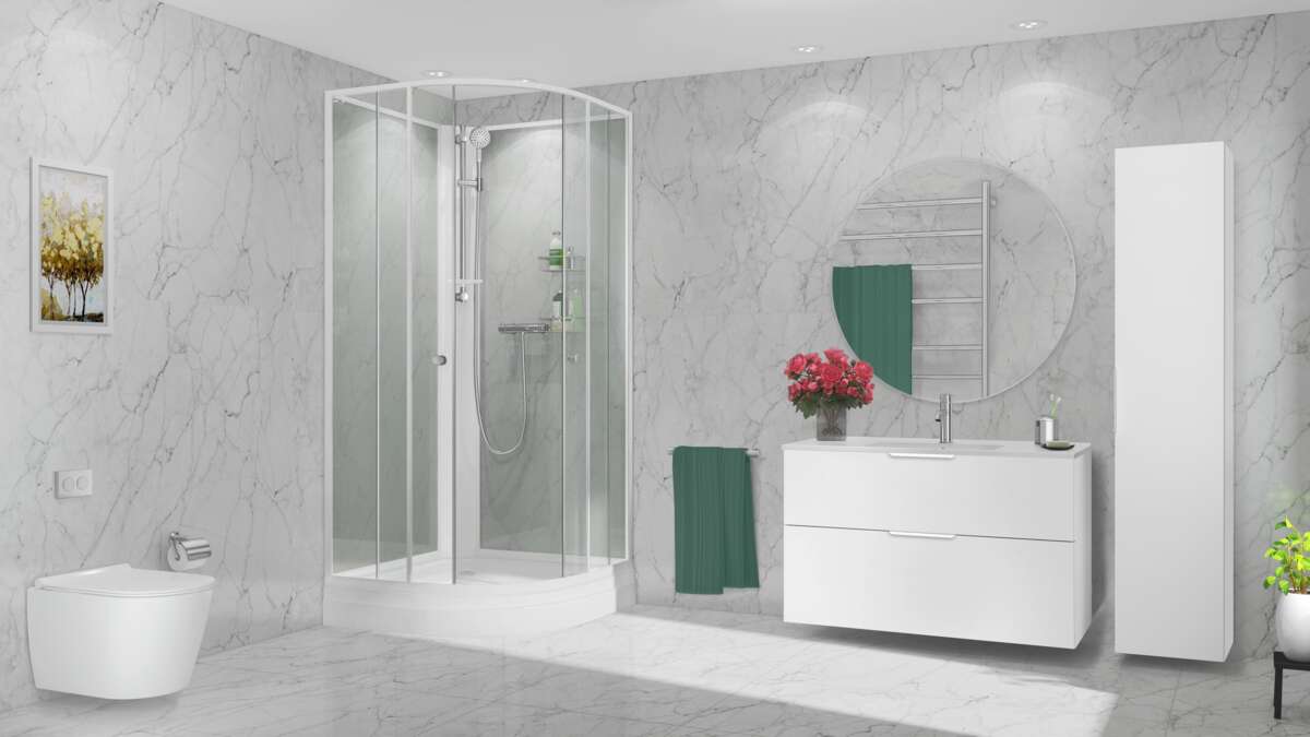 Duxa Mona høyskap baderomsmøbel